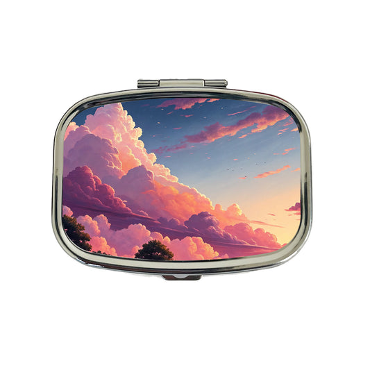 Painterly Sky Anime Clouds Travel Pill Box Case