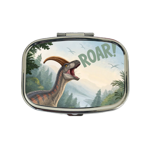 Parasaurolophus Roar Dinosaur Funny Travel Pill Box Case