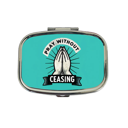 Pray Without Ceasing Prayer Bible Verse Travel Pill Box Case