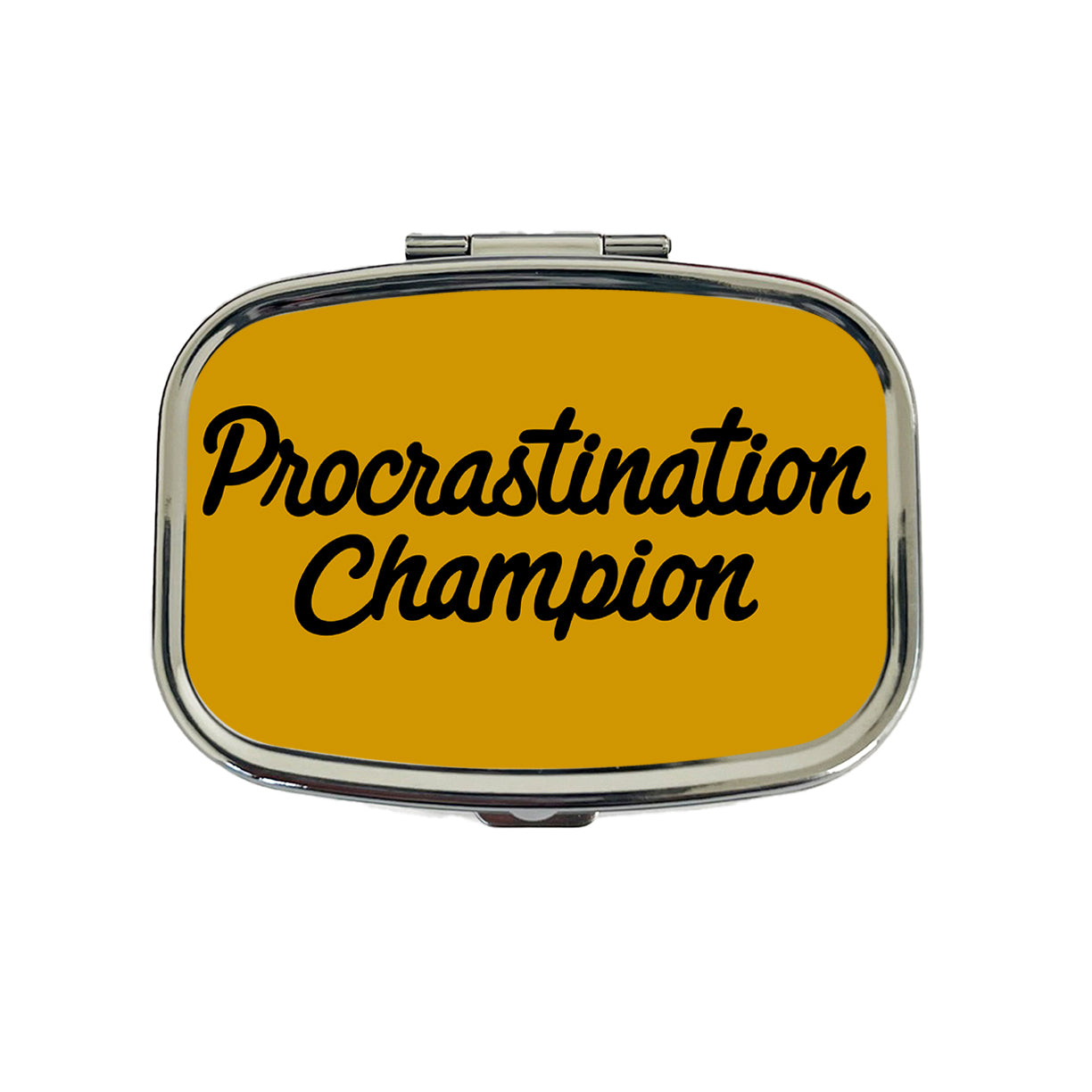 Procrastination Champion Funny Travel Pill Box Case