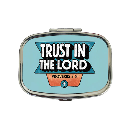 Proverbs Trust In The Lord Bible Christian Travel Pill Box Case
