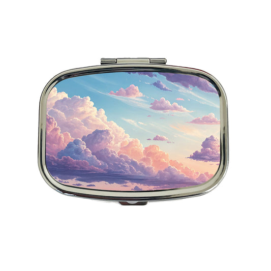 Puffy Clouds Pastel Sky Stunning Travel Pill Box Case