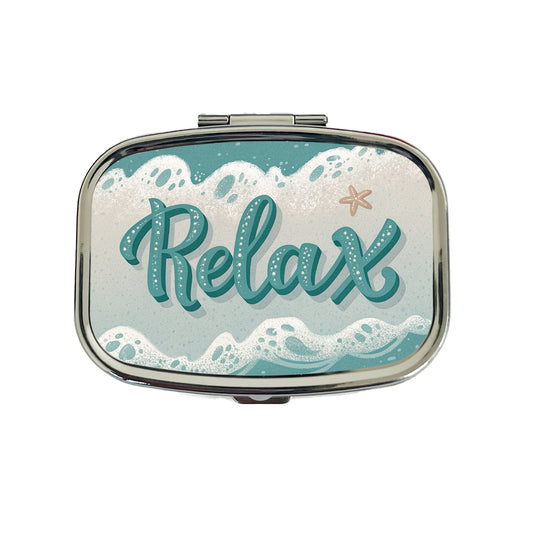 Relax Sea Foam Ocean Travel Pill Box Case