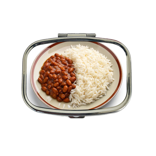Rice And Beans Cheap Dinner Travel Pill Box Case