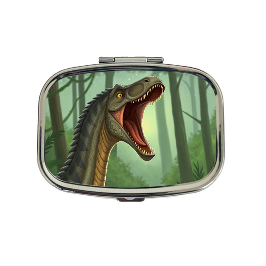 Roaring Apatosaurus Dinosaur Forest Travel Pill Box Case