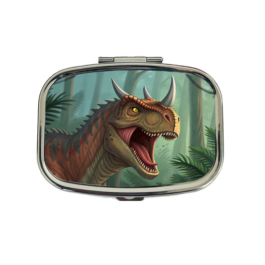 Roaring Carnotaurus Dinosaur Travel Pill Box Case