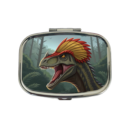 Roaring Dilophosaurus Dinosaur Scary Travel Pill Box Case