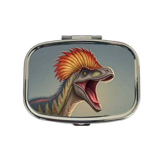 Roaring Dilophosaurus Dinosaur Travel Pill Box Case