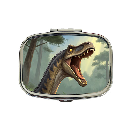 Roaring Diplodocus Dinosaur Forest Travel Pill Box Case