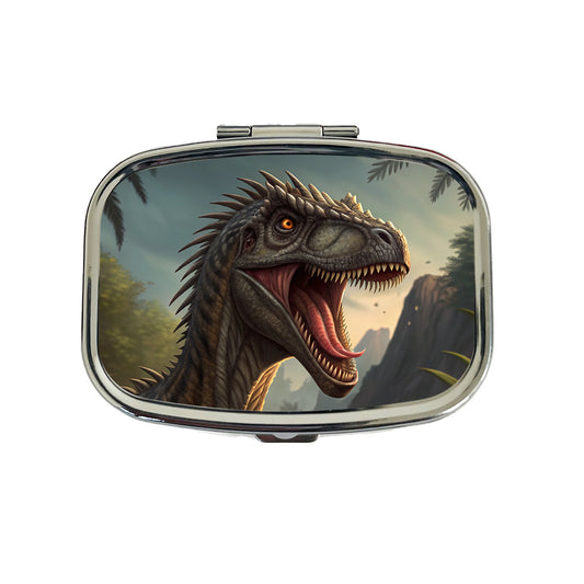 Roaring Eoraptor Dinosaur Scary Travel Pill Box Case