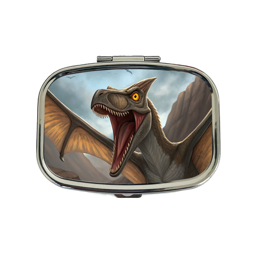 Roaring Pterodactylus Dinosaur Flying Travel Pill Box Case