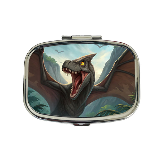 Roaring Pterodactylus Dinosaur Travel Pill Box Case