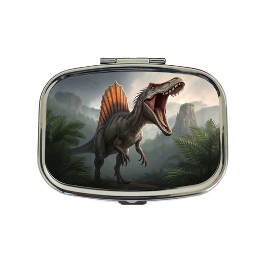 Roaring Spinosaurus Dinosaur Scary Travel Pill Box Case