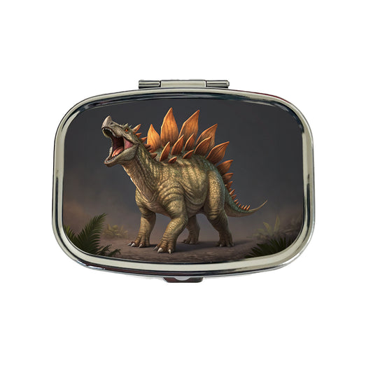 Roaring Stegosaurus Dinosaur Protective Travel Pill Box Case