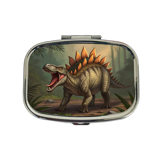 Roaring Stegosaurus Dinosaur Scary Travel Pill Box Case