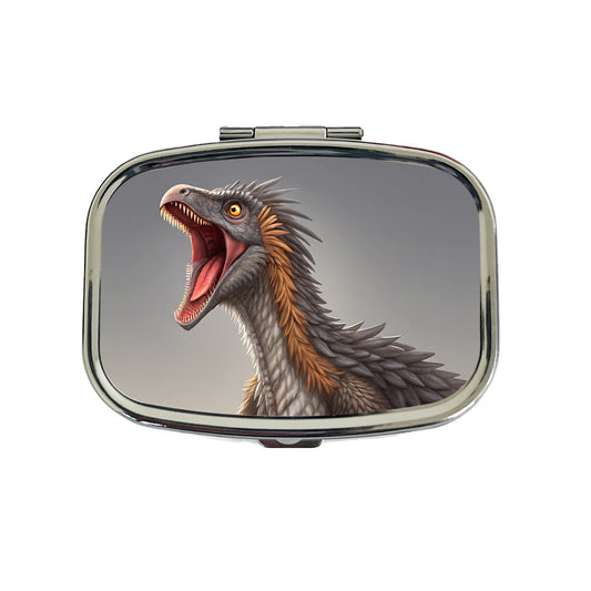 Roaring Therizinosaurus Dinosaur Scary Travel Pill Box Case