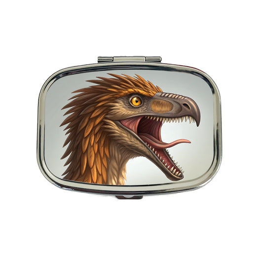 Roaring Troodon Dinosaur Travel Pill Box Case