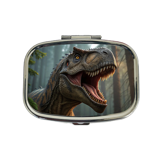 Roaring Tyrannosaurus Rex Dinosaur Scary Travel Pill Box Case
