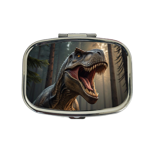 Roaring Tyrannosaurus Rex Dinosaur Travel Pill Box Case