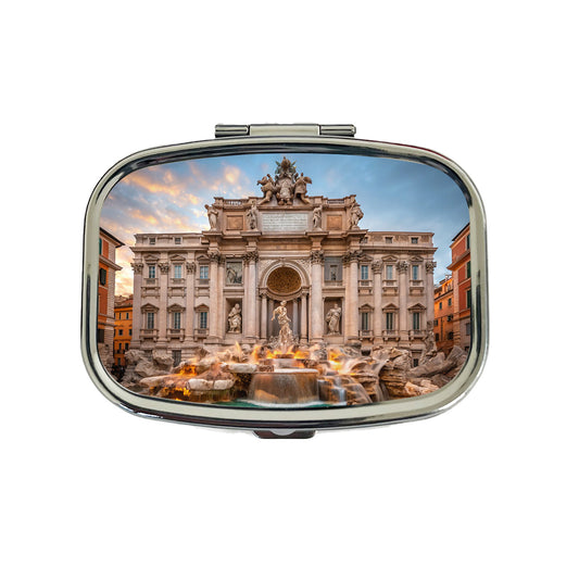 Rome Italy Trevi Fountain Travel History Travel Pill Box Case