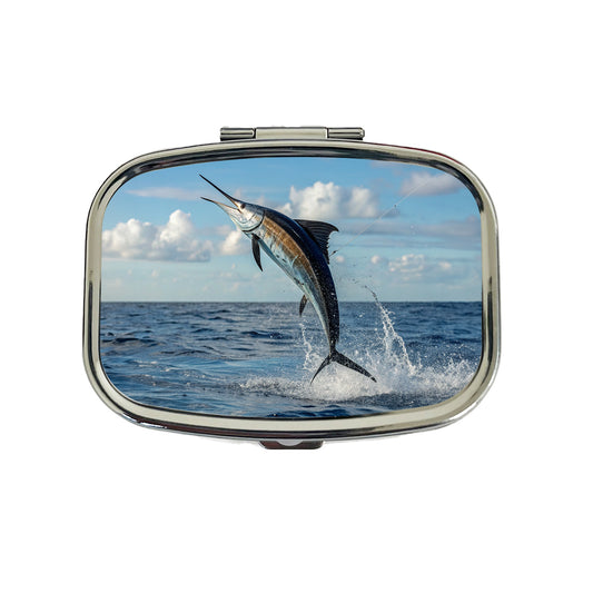 Sailfish Jumping Sea Fishing Travel Pill Box Case