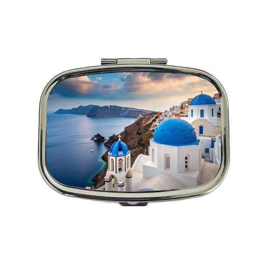 Santorini Greece Travel Beautiful Travel Pill Box Case