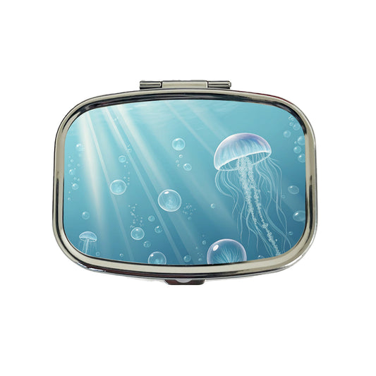 Soft Blue Tones Jellyfish Ocean Sea Travel Pill Box Case
