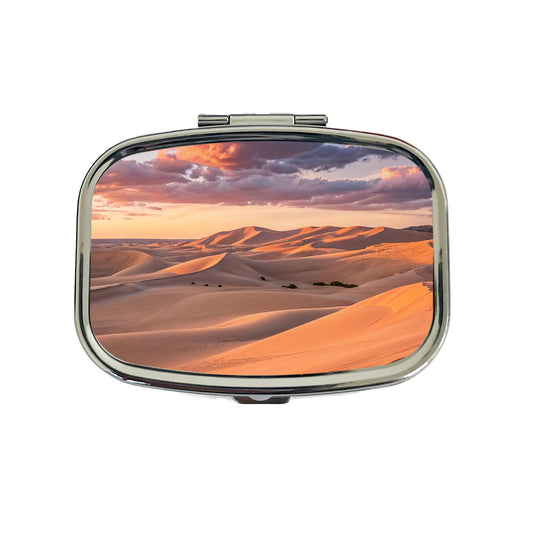 Soft Rolling Sand Dunes Sunset Desert Travel Pill Box Case