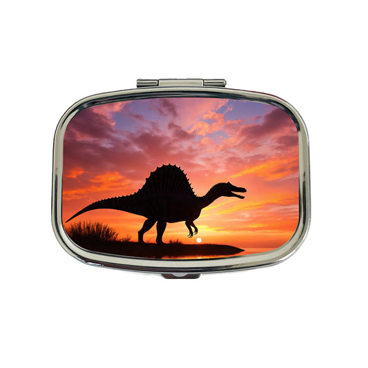Spinosaurus Sunset Dinosaur Travel Pill Box Case