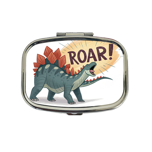 Stegosaurus Roar Dinosaur Travel Pill Box Case