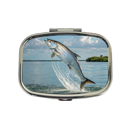 Tarpon Fish Jumping Fishing Travel Pill Box Case