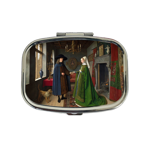 The Arnolfini Portrait By Jan Van Eyck Inspired Travel Pill Box Case
