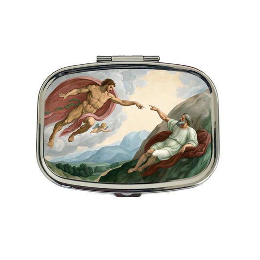 The Creation Of Adam By Michelangelo Inspired Travel Pill Box Case