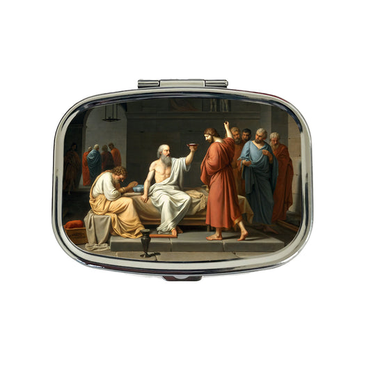 The Death Of Socrates Jacques Louis David Inspired Travel Pill Box Case