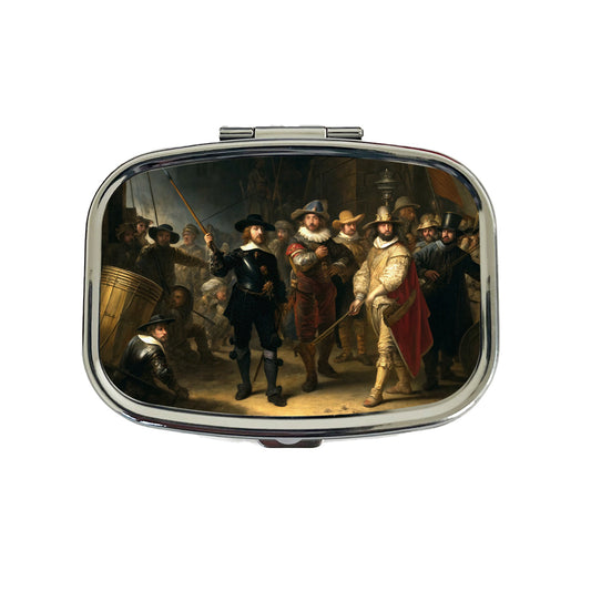 The Night Watch By Rembrandt Inspired Travel Pill Box Case