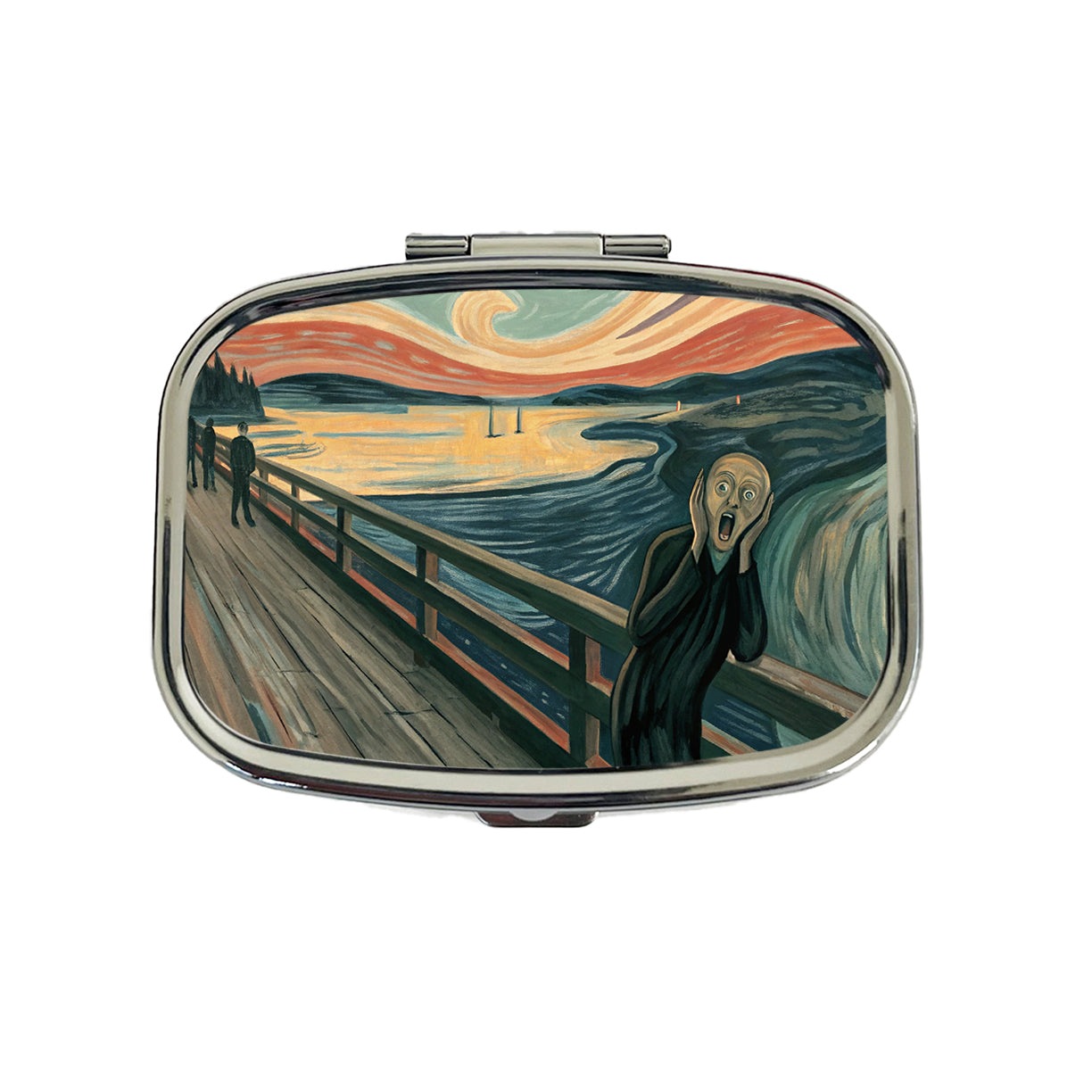 The Scream By Edvard Munch Parody Travel Pill Box Case