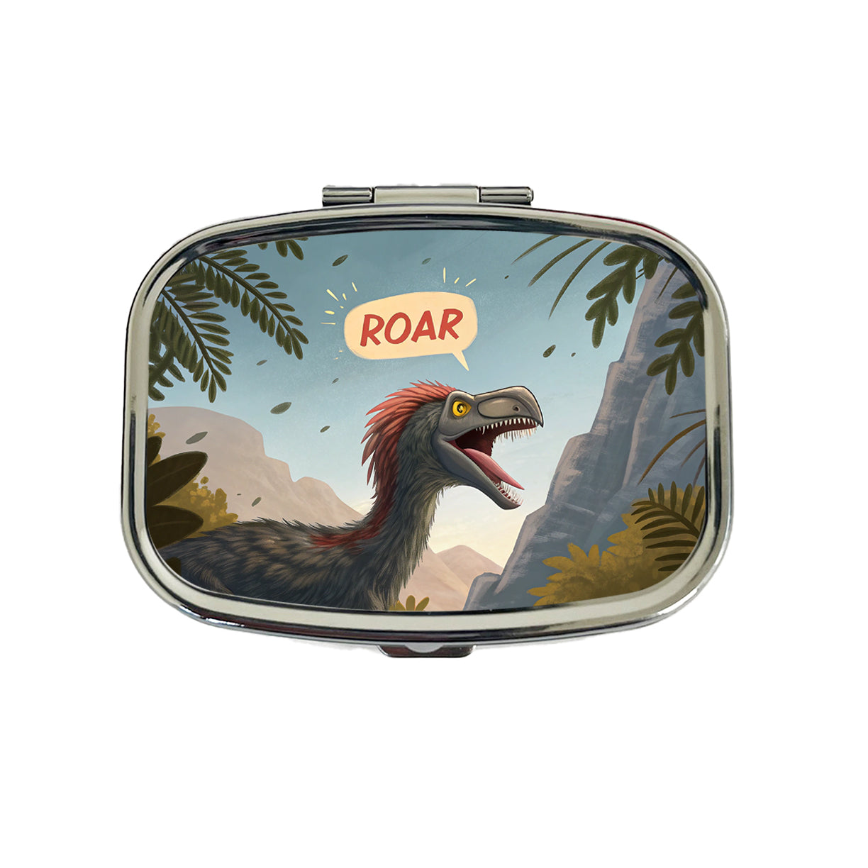 Therizinosaurus Roar Dinosaur Travel Pill Box Case