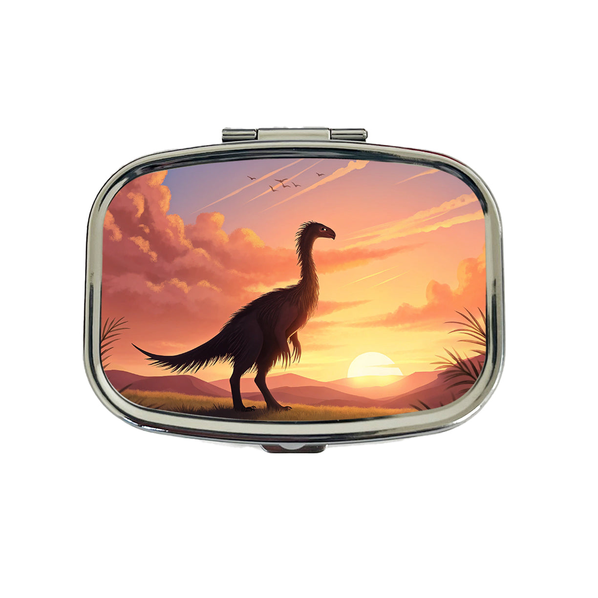 Therizinosaurus Sunset Travel Pill Box Case