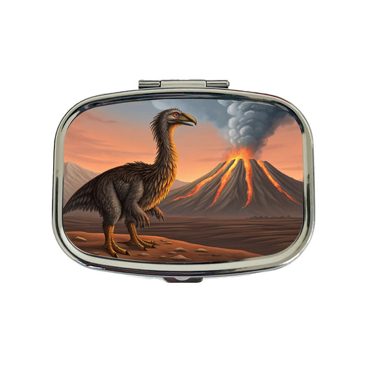 Therizinosaurus Volcano Erupting Dinosaur Travel Pill Box Case