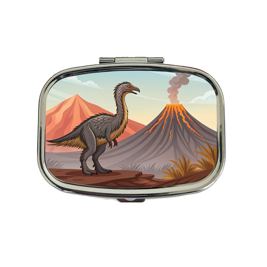 Therizinosaurus Volcano Travel Pill Box Case