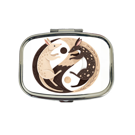 Two Aardvarks Yin Yang Travel Pill Box Case