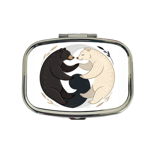 Two Bears Yin Yang Travel Pill Box Case
