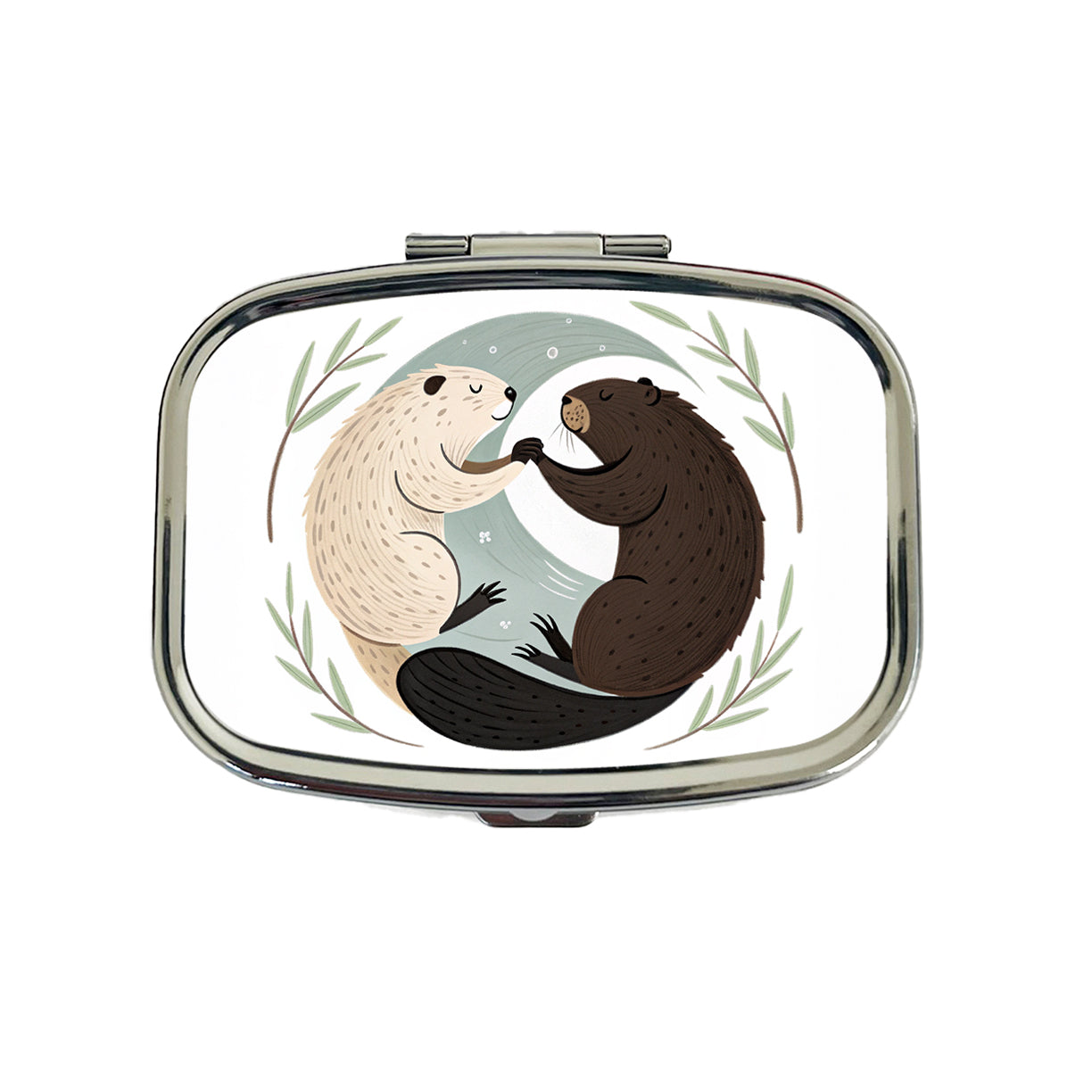 Two Beavers Yin Yang Travel Pill Box Case