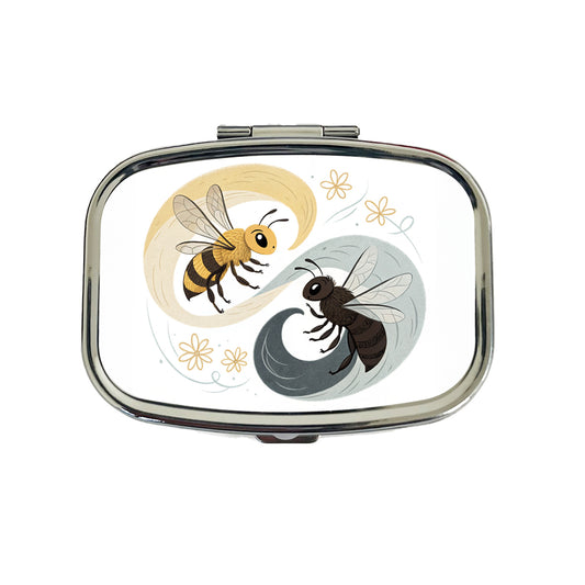 Two Bees Yin Yang Travel Pill Box Case