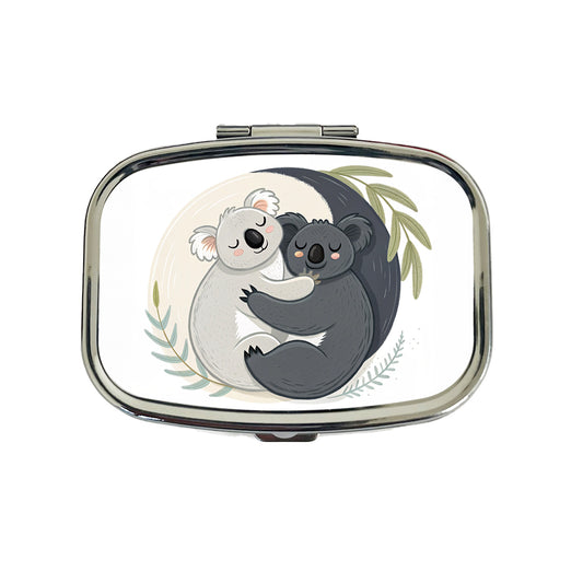 Two Koalas Yin Yang Travel Pill Box Case