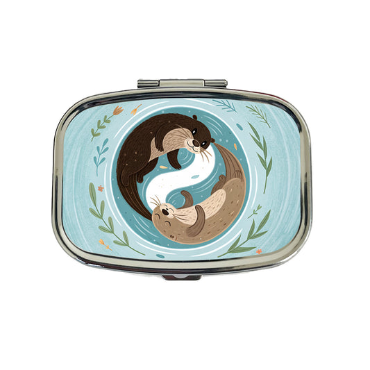 Two Otters Yin Yang Travel Pill Box Case
