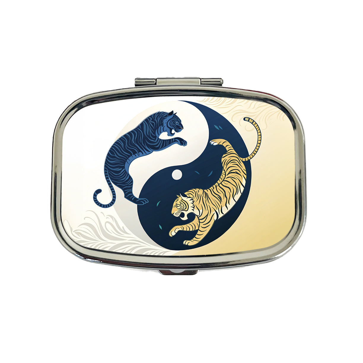 Two Tigers Yin Yang Travel Pill Box Case