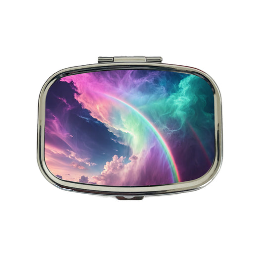 Vapor Rainbow Storm Travel Pill Box Case