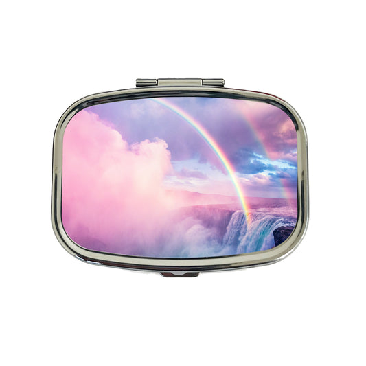 Vapor Rainbow Waterfall Travel Pill Box Case