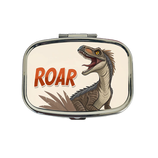 Velociraptor With Roar Dinosaur Travel Pill Box Case